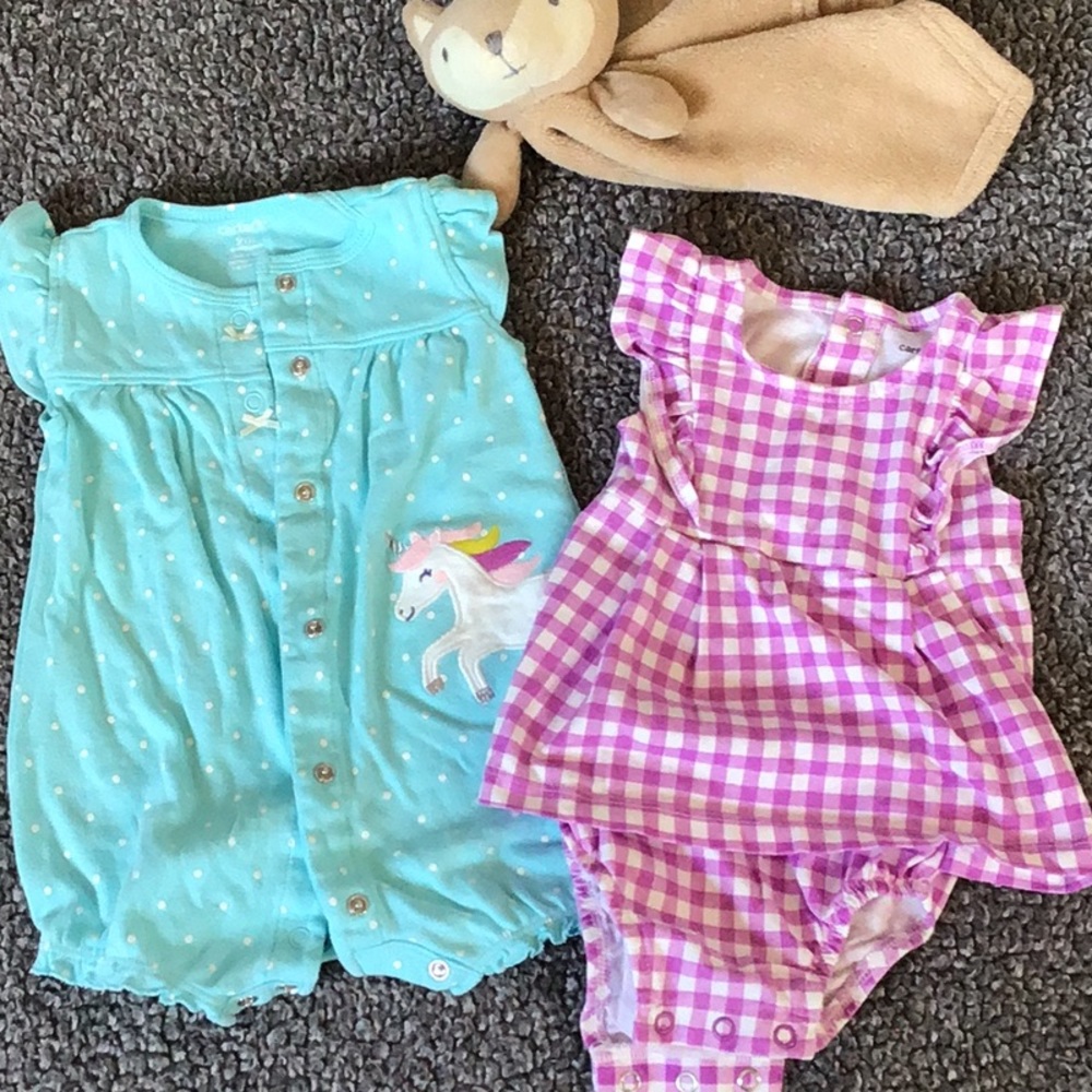 3/$15 2 carters rompers
